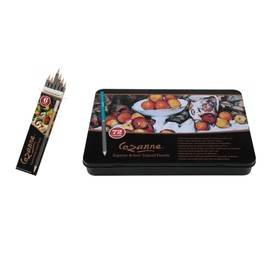 Cezanne Premium Colored Pencil Set with 6pk Colorless Blenders - Soft Wax Core Colored Pencils for Drawing, Blending, Coloring, Professional Artists & More! - 72-Count