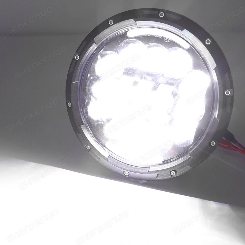 SHENKENUO For Hummer H2 2003-2009 Pair 7" inch Round LED