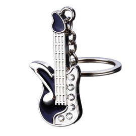 Bstedyas Punk Bass Electric Guitar Keychain - Guitar Love Note Charm Key Ring For Women & Teens - Music Lovers Gift