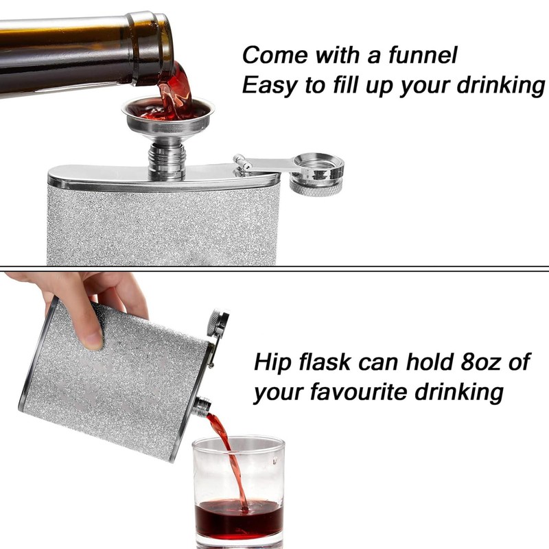 Hip Flask, Hip Flasks for Men, Flask Alcohol, Suitable Hip