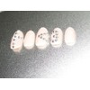 [Self-produced] Heart Silver Ball Nail - Malkang Full Tip Oval