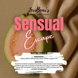JerrBear’s Custom Body Dusting Powder - Scented - Gentle - Fine Powder Talc-Free Fragrance Moisture Cosmetic Skin Care:_Sensual Escape