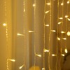 Waterproof Loving Heart Shape LED Light String Window Curtain Lamp