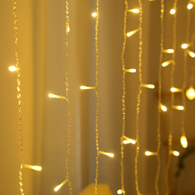 Waterproof Loving Heart Shape LED Light String Window Curtain Lamp