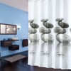 Gray Stone Shower Curtain Waterproof Mildew Proof Bath Curtain with