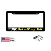 BLVD GET OFF MY TAIL funny meow cat License Plate