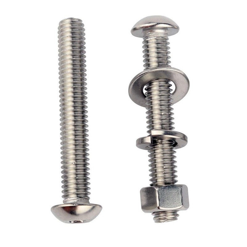 VAMUOEFL 3/8-16 Bolts, 1-1/2" Button Head Socket Cap Bolts Screws