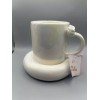 Target Bullseye Playground White Iridescent Mug With Bow Handle And