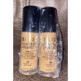 Milani x2 Milani Golden Tan 10 Conceal + Perfect 2-in-1 Foundation + Concealer 1oz