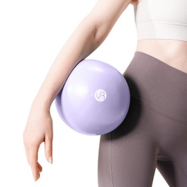 YUREN Pilates Ball 25cm Exercise Ball Yoga Ball Training Gymnik Ball Small with Inflatable Straw (Purple)