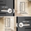 Probrico Modern Stain Nickel Keyless Passage Door Levers Interior Locks for