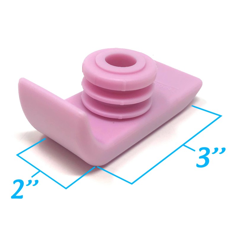 1 Pair Durable Ski Glides for Drive Walkers (Pink)