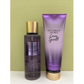 Victoria's Secret LOVE SPELL 8.4oz Fragrance Mist & 8oz Lotion Set NEW