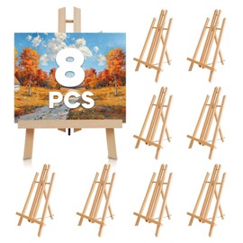CONDA 8 Pack 16" Tabletop Display Easel, Portable A-Frame Tripod Display Easel for Painting Party & Displaying Canvases, Photos, Display Tripod Holder Stand for Students Kids Beginners