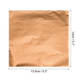 MECCANIXITY Gold Leaf Foil Sheet, Rose Gold Leaf Papers, 5.3 Inch x 5.1 Inch for Art Decoration, Sculptures, Painting, Pack of 200 Pcs