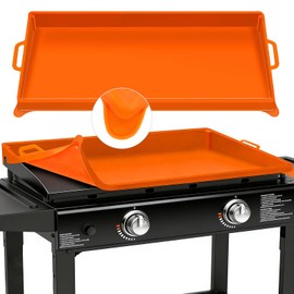 36" Silicone Griddle Mat for Blackstone Grill with Handle, Heavy Duty Grill Mat Cover, Non-Stick Rubber Cooking Mats for Griddle Top Protection, Grill Accessories