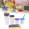 10 Pieces Spill Proof Paint Cups Kids Painting Set with