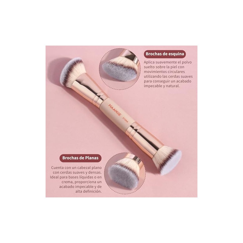 MAANGE 6Pcs Brochas Maquillaje de Doble Punta Set de Brochas