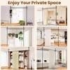 Bonpally Room Divider Curtain Rod, No Drilling Room Separator for