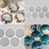 16 Cavity Set of 1.25'' 1.5'' Shiny Flat Circle Silicone