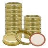 Gold 15Pcs 70mm/2.76" Canning Lids with Rings Regular Mouth for