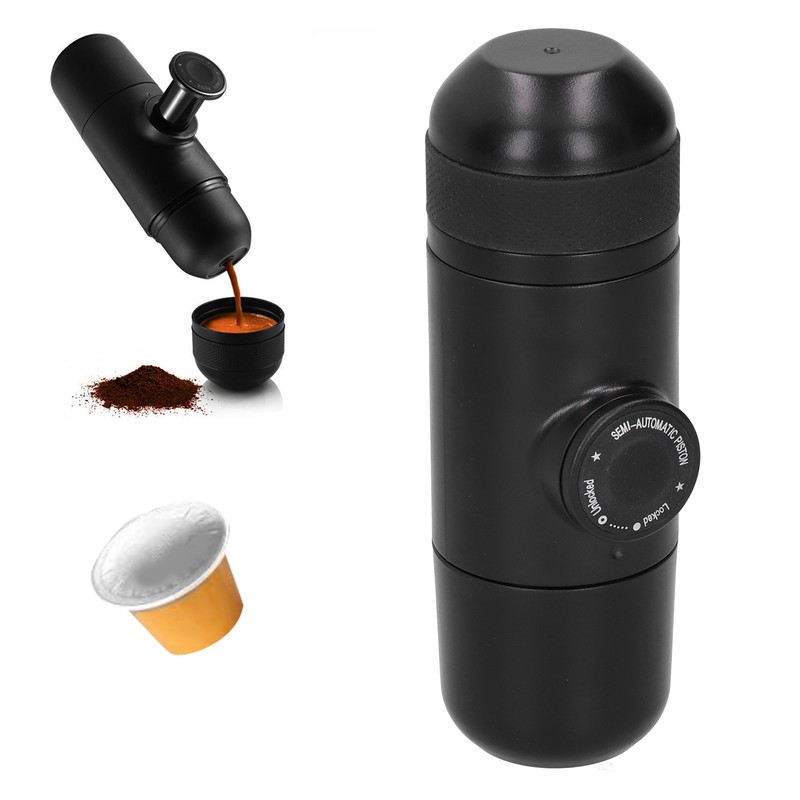 Mini Portable Hand Press Coffee Machine Black Manual Coffee Maker