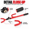 Telescopic Steering Wheel Lock for Vehicle Security – Adjustable U-Shaped