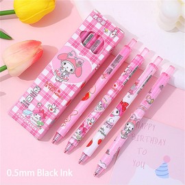 Cute Cartoon Gift Set Kawaii Stationery Kit Include Spiral Notebook Gel Pen Stickers Case (Pink)