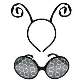 LTMMC 1 Set of Funny Sunglasses and Antenna Headband, Butterfly Bee Ladybug Costumes Kids, Alien Headband, fancy Accessories for Kids and Adult Women at Parties, Graduations, Festivals
