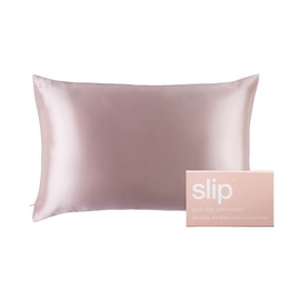 Slip Queen Silk Pillow Cases - 100% Pure 22 Momme Mulberry Silk Pillowcase for Hair and Skin - Queen Size Standard Pillow Case - Anti-Aging, Anti-BedHead, Anti-Sleep Crease, Pink (20" x 30")