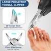 DUAIU 7 Stück Zehennagelknipser für Dicke Zehennägel für Senioren Abgewinkelter