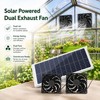 Solar Dual Exhaust Fan for Outdoor Ventilation – 30W Waterproof
