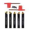 Accusize Industrial Tools 1/2'' 5 Pc Indexable Turning Tool Set,