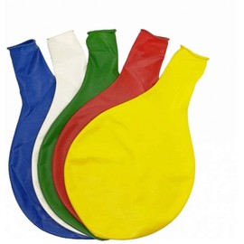 CHSYOO 5 x Durchmesser 90cm, Riese Luftballon Latex riesige Ballon rund gross Dekoration für Hochzeit Geburtstag Taufe Babyparty Kinder Party Festival, weiß gelb rot blau grün