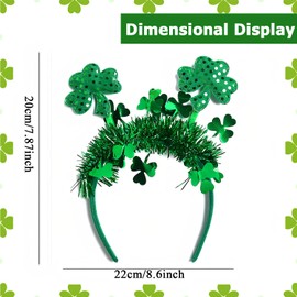 St. Patricks Day Headband - St. Patrick's Day Accessories Soft Hair Bands for Women Girls Kids Parties, Parades & Photos