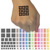 Retro Geometric Squares Temporary Tattoo Water Resistant Fake Body Art