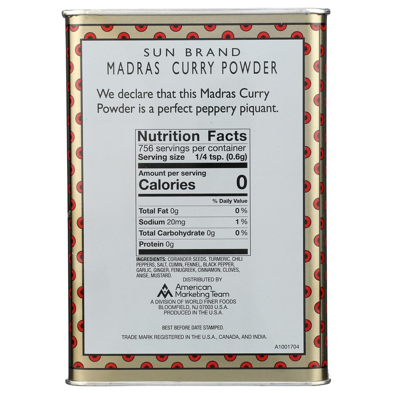 Sun Brand Madras Curry Powder, 1 Pound (Pack of 1)