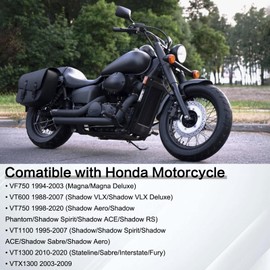 LKV Left & Right Brake Master Cylinder Clutch Lever Compatible with Honda VT600 VT750 VT1100 VT1300 VTX1300 VF750, OEM#45510-MFR-305 53172-MR1-000 53178-MAH-000, Black