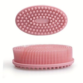 Silicone Body Scrubber, Exfoliating Body Scrubber For Use In Shower, Lathers Well, Long Lasting, Soft Body Scrubber For Shower And Bath Skincare Routine - Bathroom Accessories - Color: 2pcs Pink