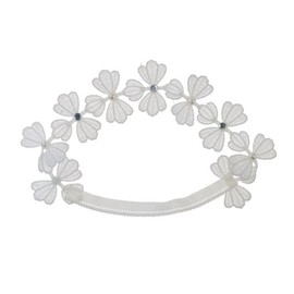 EYVRPAU 1 Piece Baby Hair Band Floral Elastic Headband Pearl Rhinestone Baby Girl Headbands Soft Newborn Toddler Hair Accessories