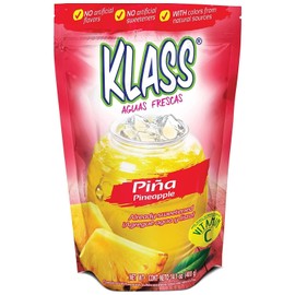 2 PACK KLASS  PINEAPPLE (PIÑA ) NO ARTIFICIAL FLAVORS DRINK MIX 14.1 OZ EACH