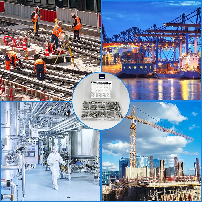 290Pcs Stainless Steel Split Pins Split Cotter Pin Cotter Pin