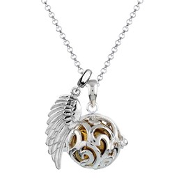 Nena Lina Women with Balls and Angel's Wings Pendant Necklace with Angel Whisperers EFS 017