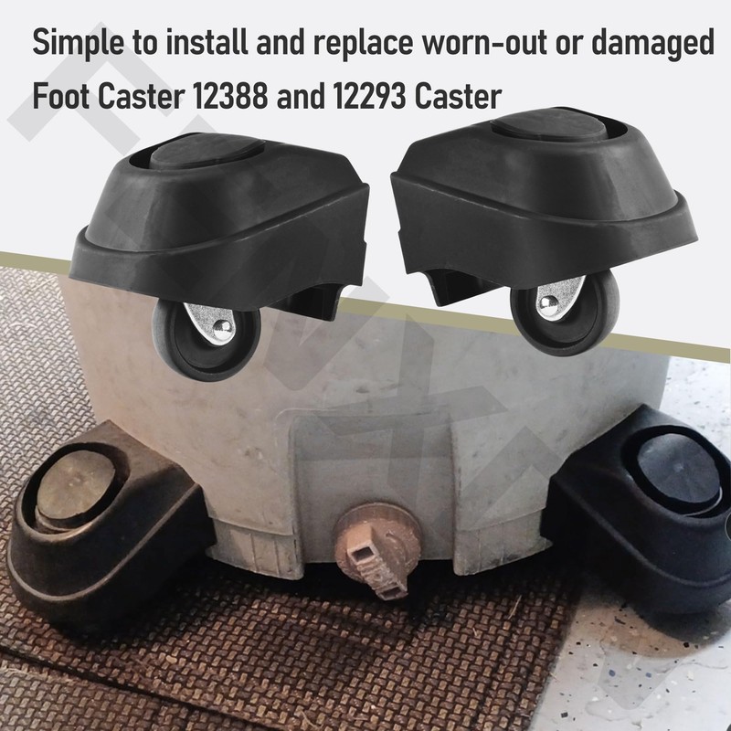 3 Pack Wet/Dry Vacuum Replacement 12388 Foot Caster with Wheel