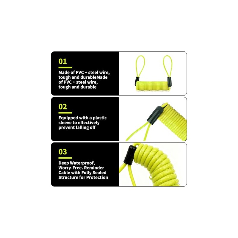 Anti-Theft Cable for Brake Discs - Compatible with Motorcycle Scooter