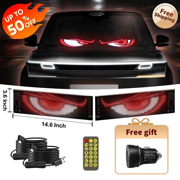 Nfutreon Eyes For Car windshield, Devil eyes For Vehicle: Programmable,