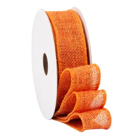 Fondersy 10-Yard Firebrick Burlap Ribbon Wired Burlap Ribbon - 1 Inch Width for Gift Wrapping, Floral Arrangements, Wreath Making, and Christmas Decor