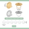 UNICRAFTALE 6 Sets 2 Colors Blank Dome Half Round Ring
