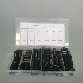 AONNOUS 160 Rubber Vacuum Caps Plug Hose End Cap Block Off Assortment Fit Holley,Fit Edelbrock,5/32" 3/16'' 7/32'' 1/4'' 5/16'' 3/8" Assorted Automotive Carb Line Hose Tube Carburetor Intake Manifold