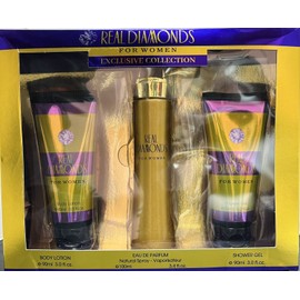 FRAGRANCE COUTURE REAL DIAMONDS FOR  WOMEN 3PC GIFT SET(3.4 OZ EDP/S+BL+SG)
